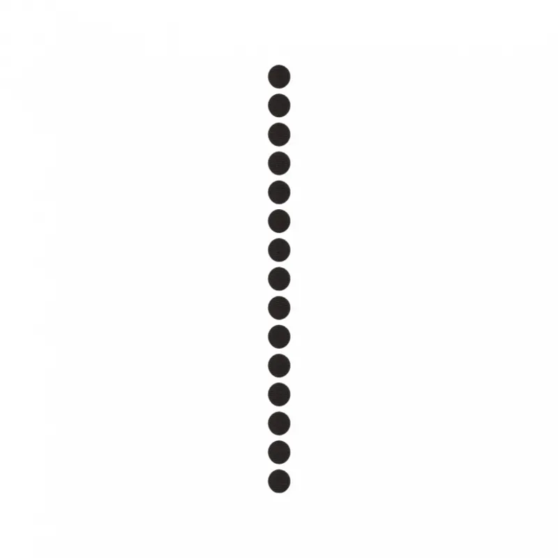 Met Velcro Round Stickers 15-pack in Black