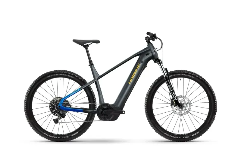 Haibike Alltrack 6.5 eMountain Bike in Grey/Blue/Yellow