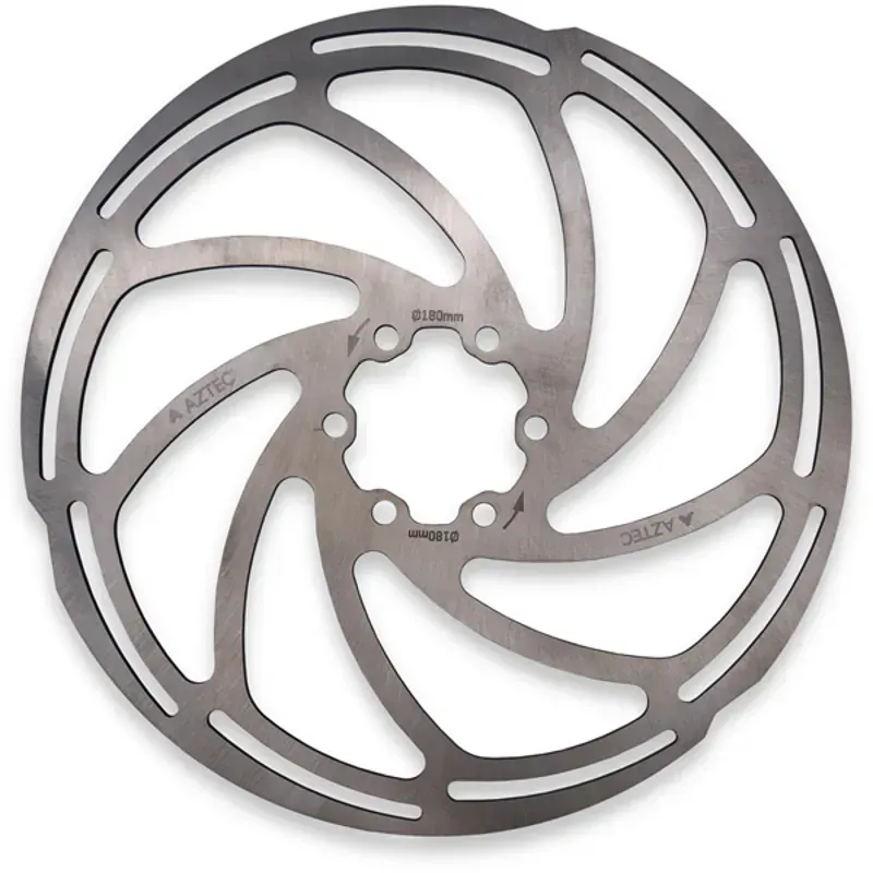 Aztec Fixed 6B 2.0/203mm 6-bolt Disc Brake Rotor in Silver