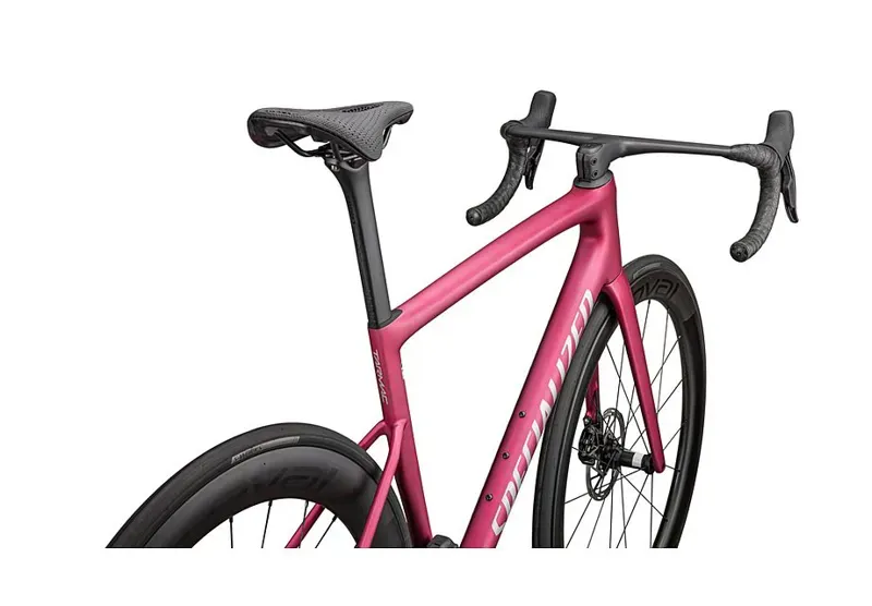 Specialized Tarmac SL8 Pro - SRAM Force eTap AXS Road Bike In  Satin Pink Tint Over Silver Dust/Silver Dust-3
