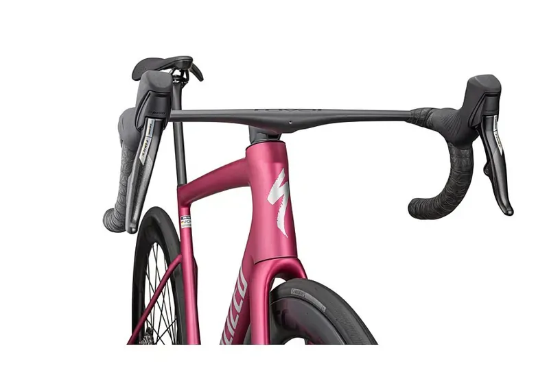 Specialized Tarmac SL8 Pro - SRAM Force eTap AXS Road Bike In  Satin Pink Tint Over Silver Dust/Silver Dust-4