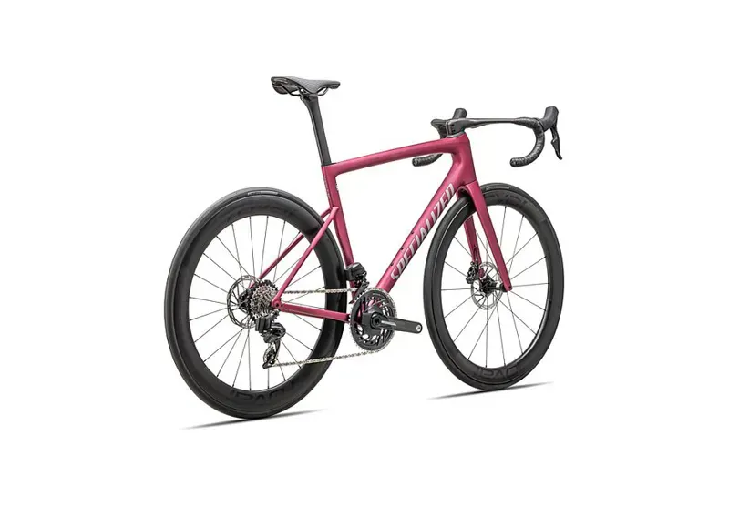 Specialized Tarmac SL8 Pro - SRAM Force eTap AXS Road Bike In  Satin Pink Tint Over Silver Dust/Silver Dust-2