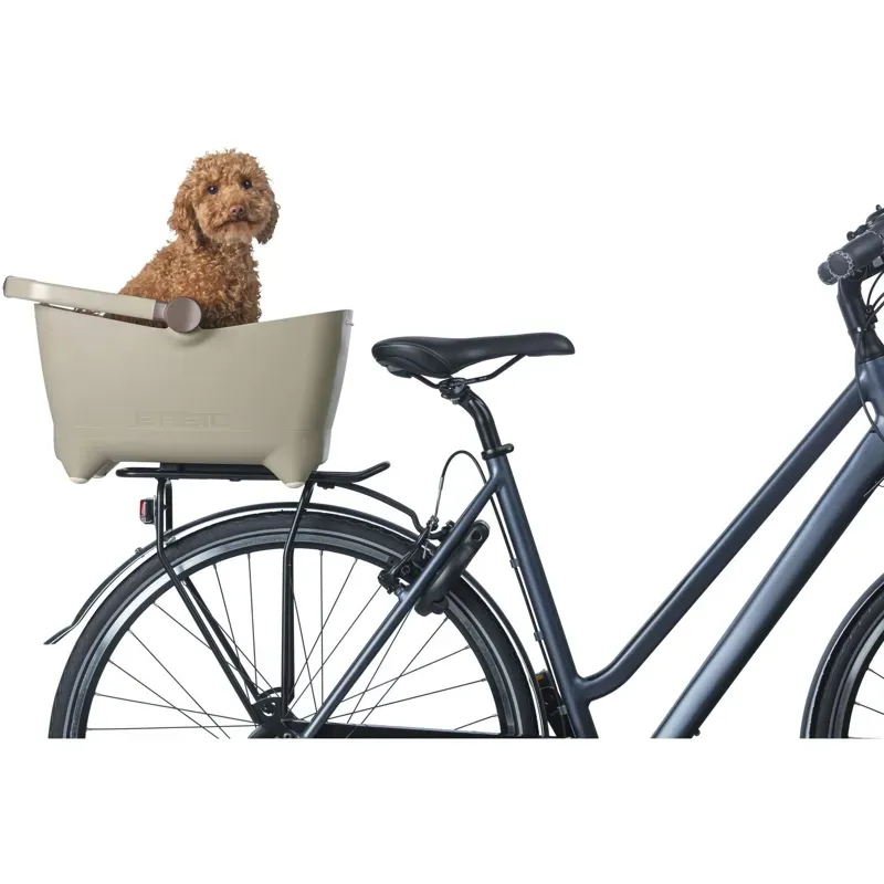 Basil Buddy dog bicycle basket MIK brown-1
