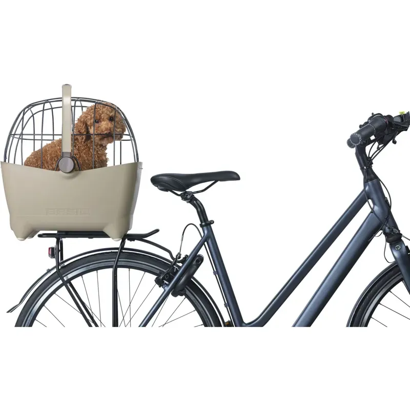 Basil Buddy dog bicycle basket MIK brown-2