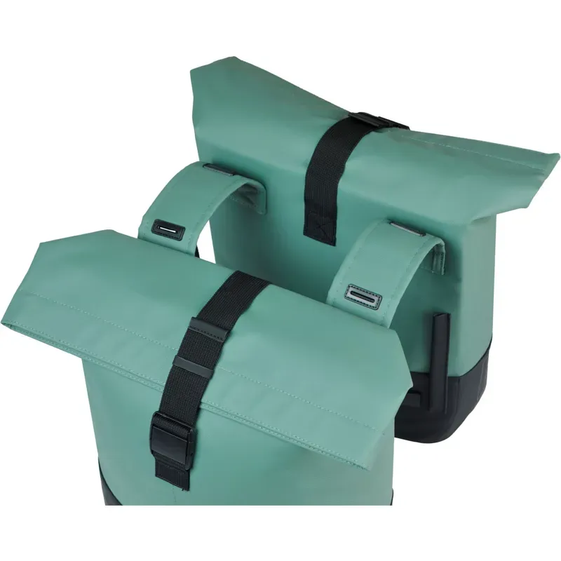 Basil Cove 28-32l Double Pannier Bag in Silvergreen/Black-3