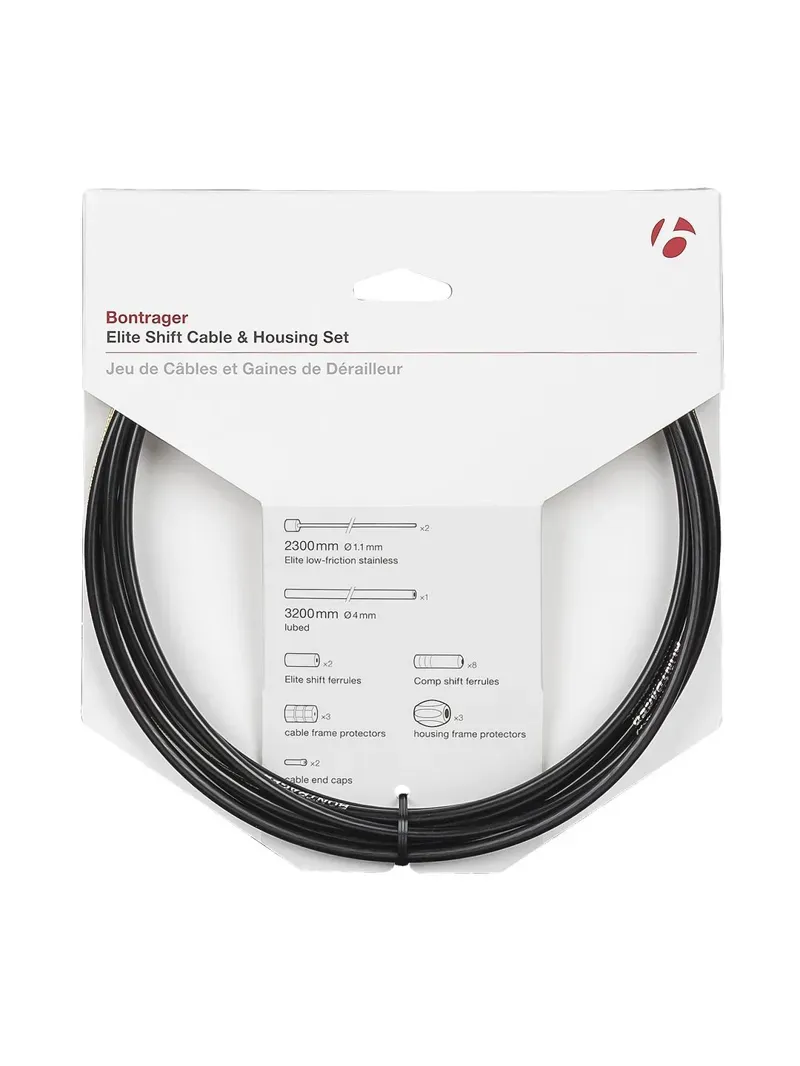 Bontrager Elite Shift 4mm Cable/Housing Set In Black