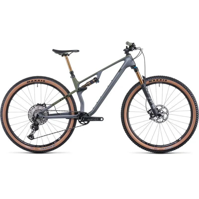 Cube Ams one11 C:68X TM 29 Mountain Bike in Flash Grey/Olive