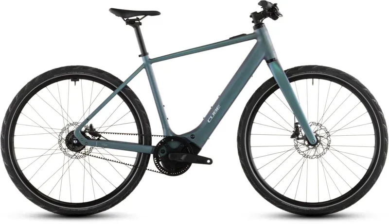 Cube Editor Hybrid SLT 400x City E-Bike in Smaragd Grey/Prism