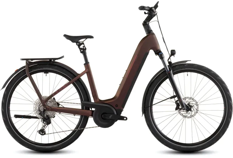 Cube Kathmandu Hybrid Pro 800 eHybrid Bike in Sunglow/Chrome-2