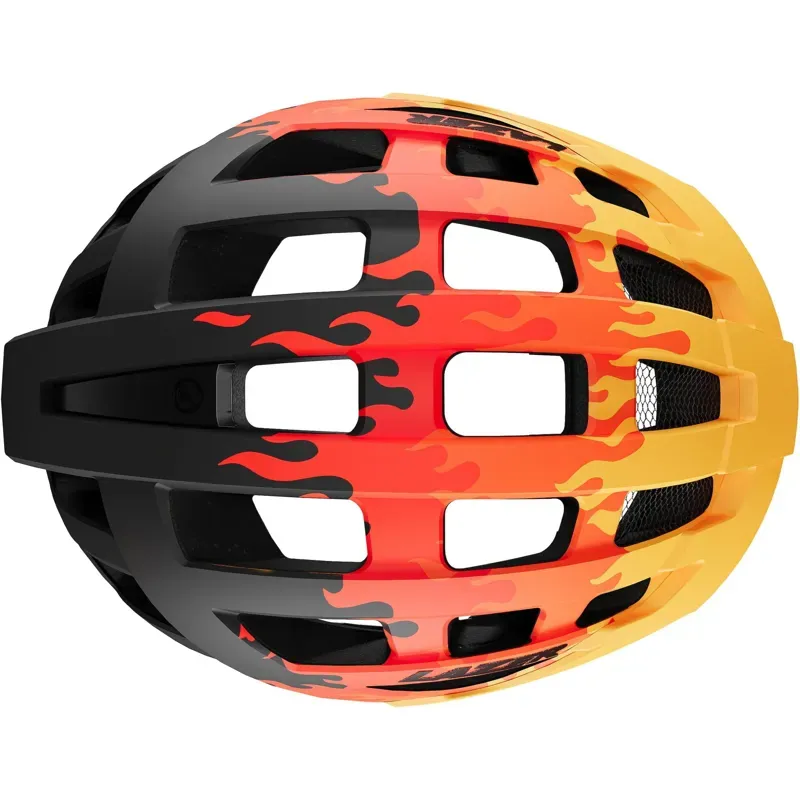 Lazer J2 Uni-Youth Helmet in Matt Flames Orange Reds-3