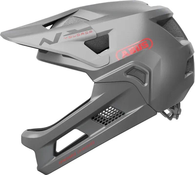 ABUS YouDrop Full Face Kids Helmets in Ti Silver