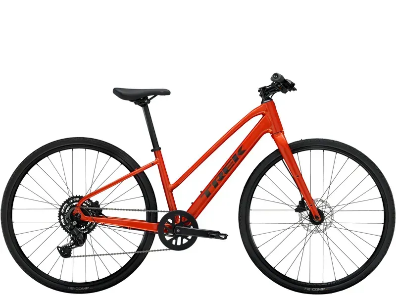 Trek FX 2 Hybrid Bike in Lava