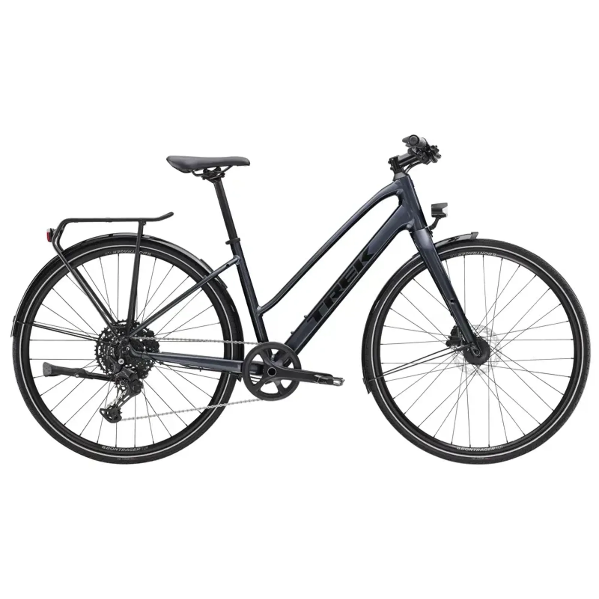 Trek FX Equipped Midstep Road Bike In Galactic Grey