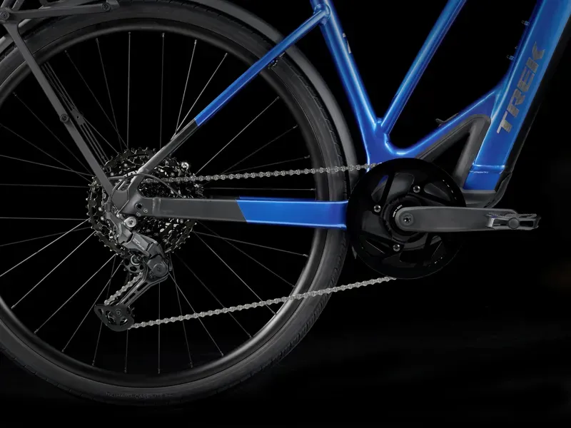 Trek FX+ 7 Midstep E-Hybrid Bike In Alpine Blue Gloss-4