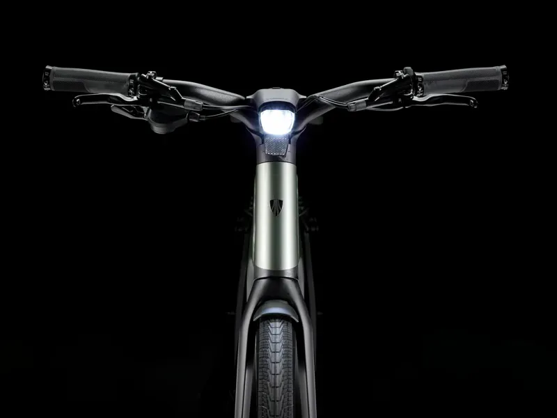 Trek FX+ 7 Midstep E-Hybrid Bike In Lichen Green Gloss-3