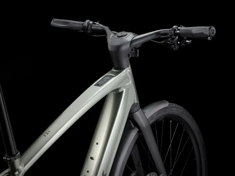 Trek FX+ 7 SO E-Hybrid Bike in Lichen Green Gloss-2