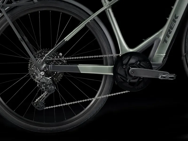 Trek FX+ 7 SO E-Hybrid Bike in Lichen Green Gloss-4