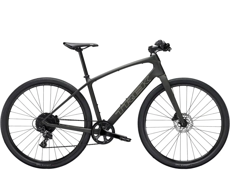 Trek FX Sport 5 Carbon Hybrid Bike BLACK OLIVE/ SMOKE