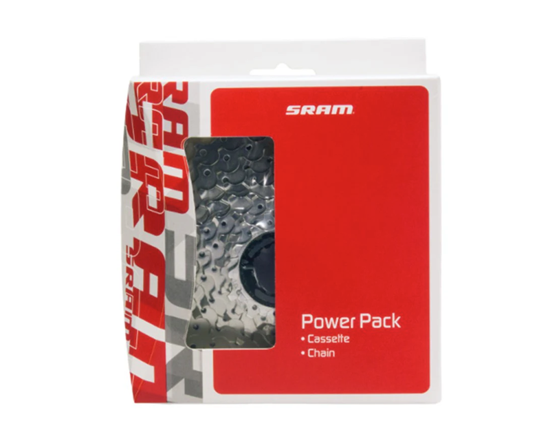 SRAM PowerPack PG-950 9-speed Cassette/PC-951 11-34-tooth Chain in Grey