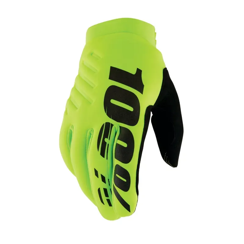 100% Brisker Cold Weather Glove in Fluo Yellow