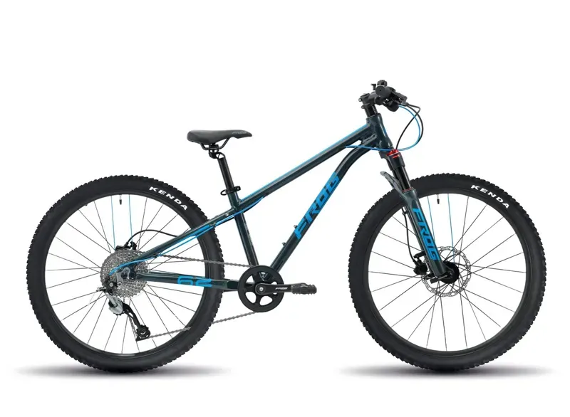 Frog Bikes Frog MTB 62 Kids Mountain Bike In Metallic Grey/Neon Blue