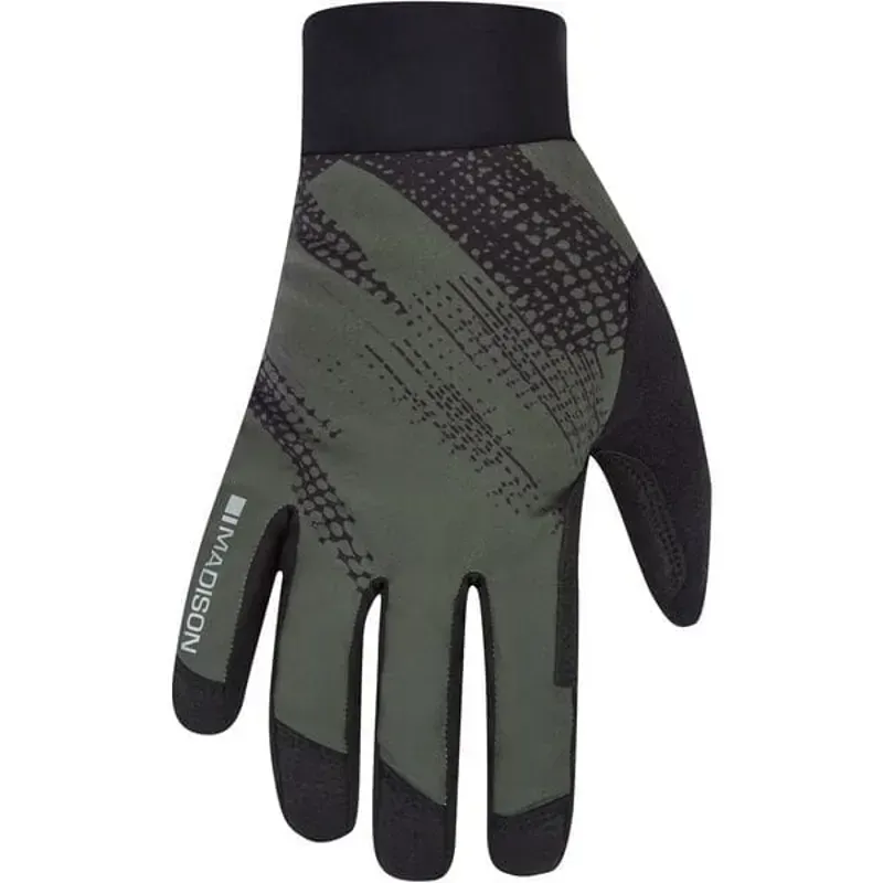 Madison Flux Waterproof Trail Gloves midnight green perforated bolts - xx-large