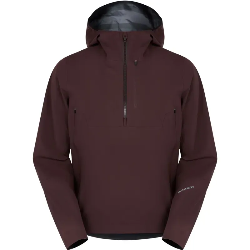 Madison Flux 3-Layer Waterproof Smock Trail Jacket in Fig Red