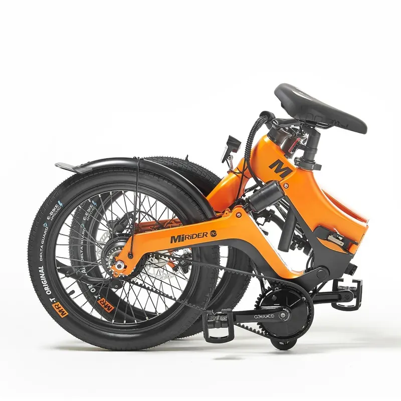 MiRiDER GB3 20 inch Geared Folding Electric Bike in Ember Orange-1