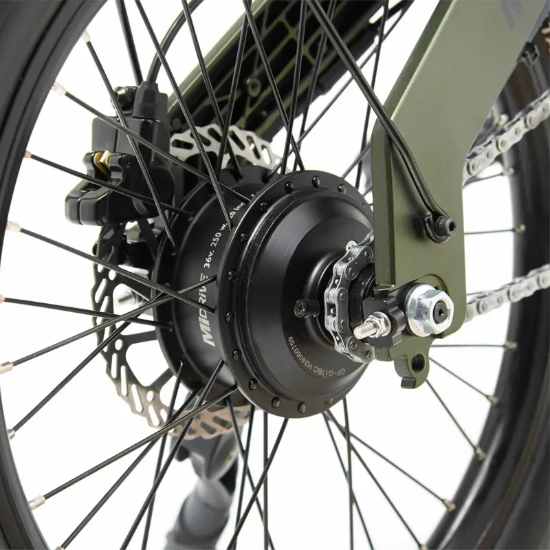 MiRiDER 20 Compact Folding Electric Bike in Aurora Green-10