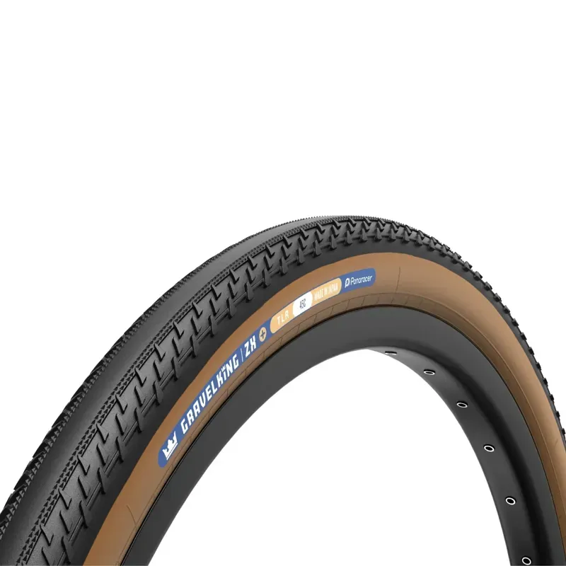Panaracer GravelKing ZX Plus TLR Gravel Tyre: BLACK/BROWN 700x