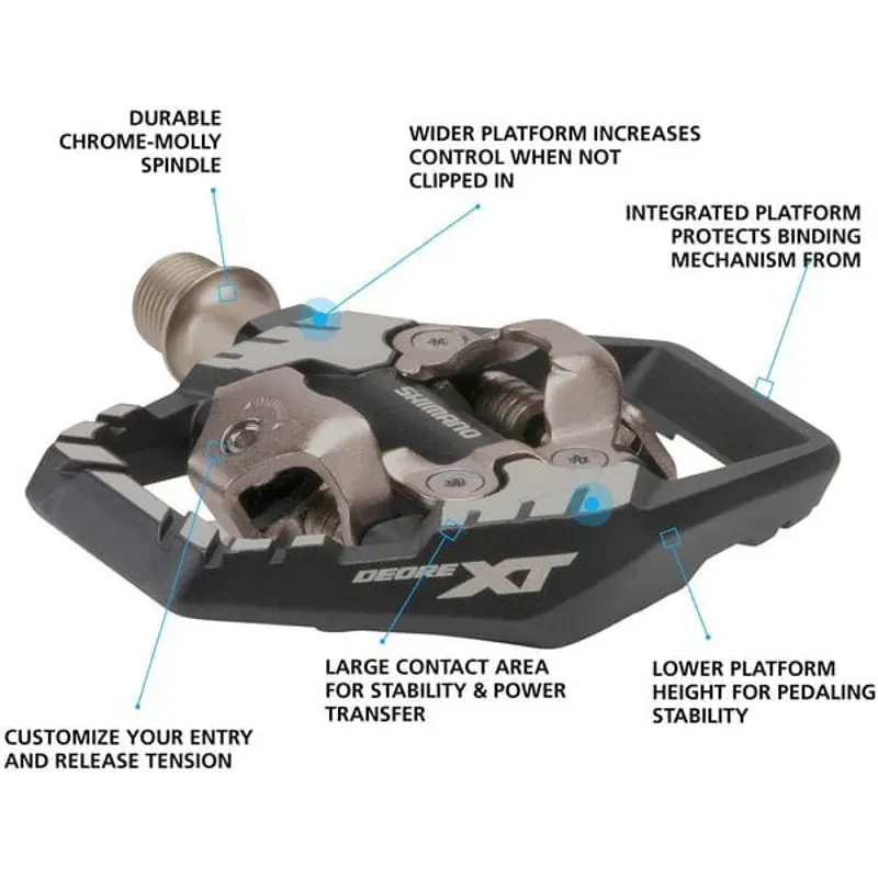 Shimano PD-M8120 DEORE XT Enduro SPD Pedals in Black/Silver-1