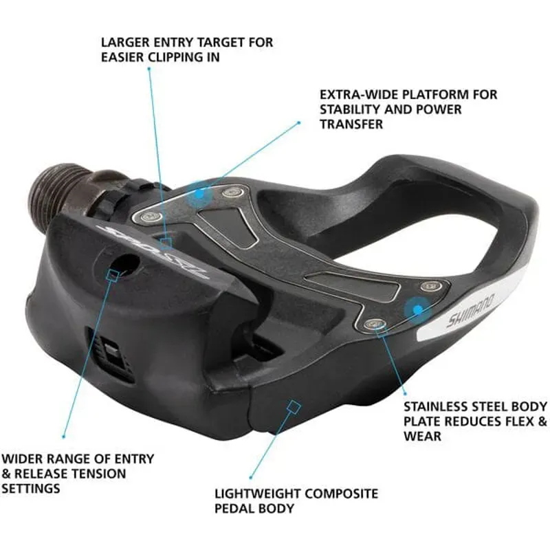 Shimano PD-R550 SPD-SL Pedals in Black-1