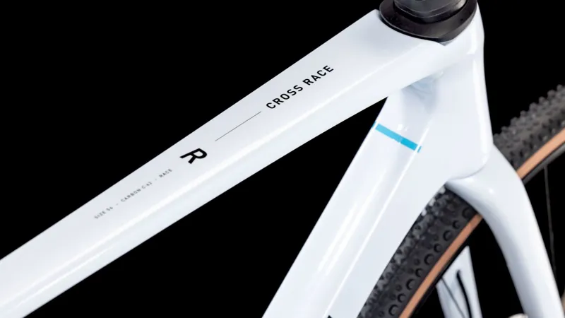 Cube Cross Race c:62 Race Cyclocross Bike in Polar White/Blue-6