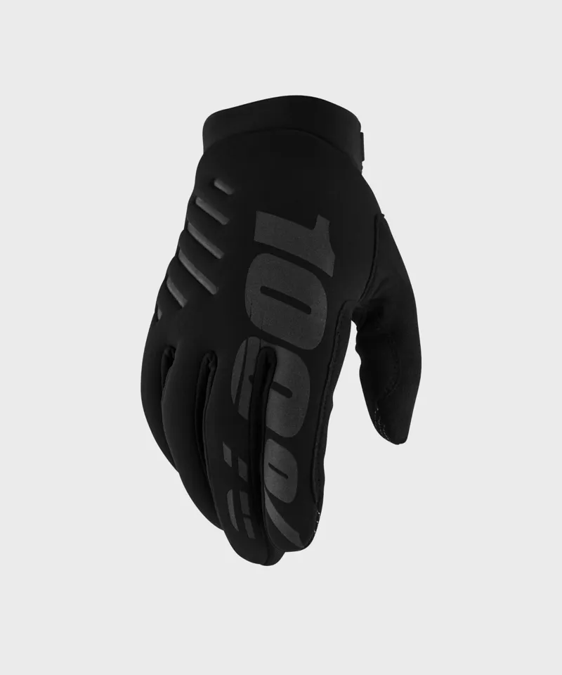 100% Brisker Cold Weather Glove in Black/ Grey