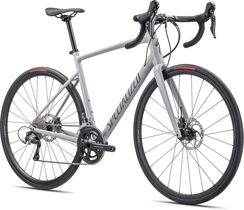 2023 Specialized Allez Sport E5 Disc Road Bike In Gloss Dove Grey/Cool Grey/Chameleon Lapis-1