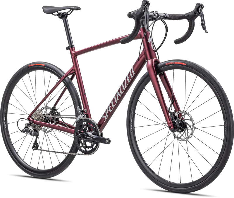 2024 Specialized Allez Road Bike In Maroon/Silver/Red-2