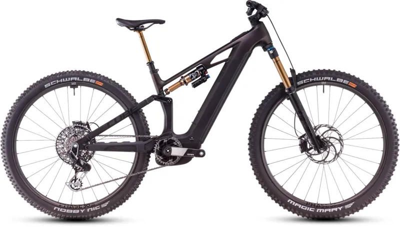 2025 Cube Stereo Hybrid one44 HPC SLT eMountain Bike in Liquid Lava/Black
