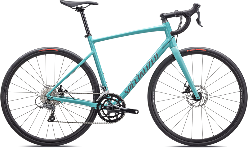 2025 Specialized Allez Road Bike in Lagoon Blue/Grey/Blaze