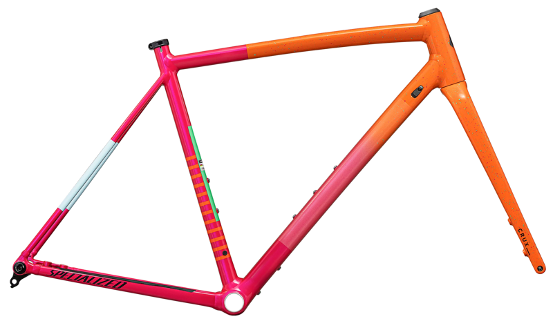 2025 Specialized Crux DSW Gravel Road Frameset in Amber Glow/Vivid Pink/Midnight Shadow/Speckle