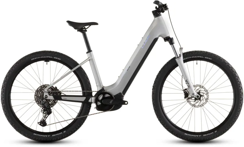 2026 Cube Reaction Hybrid One 600 E-MTB in Sleek Grey/Prism-4