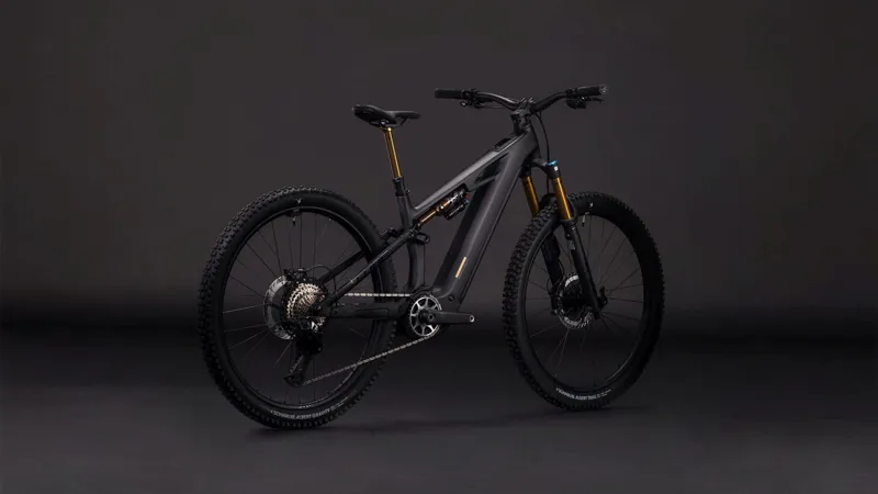 2026 Cube Stereo Hybrid One44 HPC E-MTB In Carbon/Gold-1