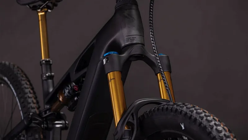 2026 Cube Stereo Hybrid One44 HPC E-MTB In Carbon/Gold-2