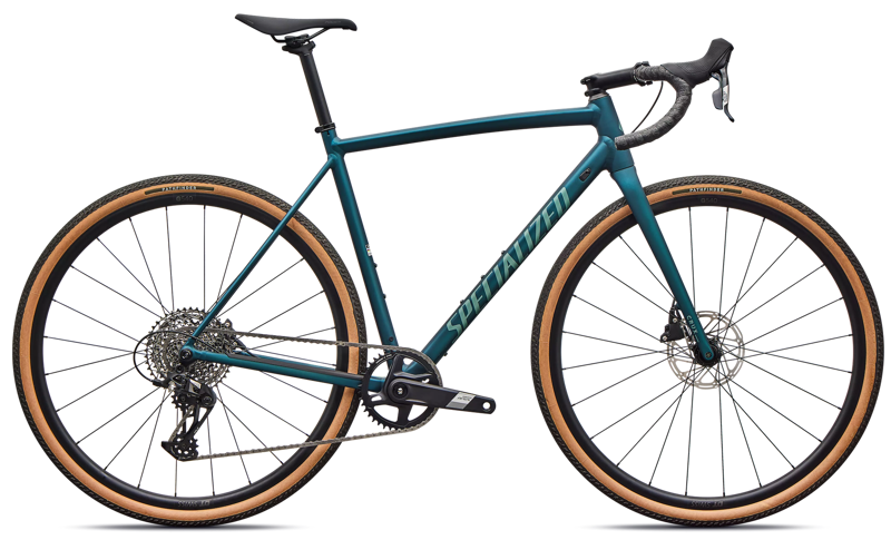 2026 Specialized Crux DSW Comp Gravel Bike in Emerald Metallic/Fjord