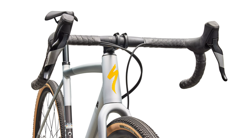 2026 Specialized Crux DSW Comp Gravel Bike in Shadow Silver/Calinia Sunshine-4