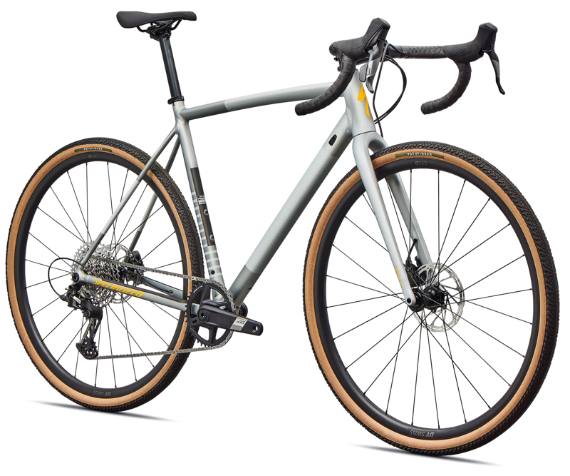 2026 Specialized Crux DSW Comp Gravel Bike in Shadow Silver/Calinia Sunshine-1
