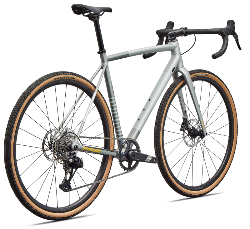 2026 Specialized Crux DSW Comp Gravel Bike in Shadow Silver/Calinia Sunshine-2