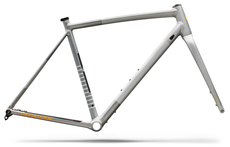2026 Specialized Crux DSW Gravel Road Frameset in Shadow Silver/Calinia Sunshine