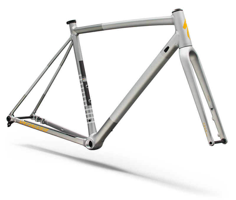 2026 Specialized Crux DSW Gravel Road Frameset in Shadow Silver/Calinia Sunshine-1