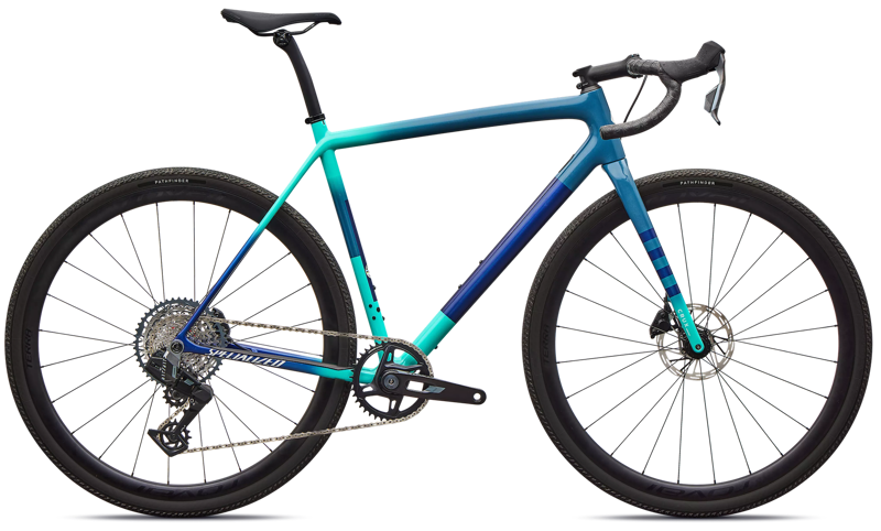 2026 Specialized Crux Expert SRAM Rival XPLR AXS Gravel Bike in Grey Blue Lagoon