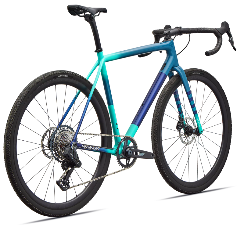 2026 Specialized Crux Expert SRAM Rival XPLR AXS Gravel Bike in Grey Blue Lagoon-2